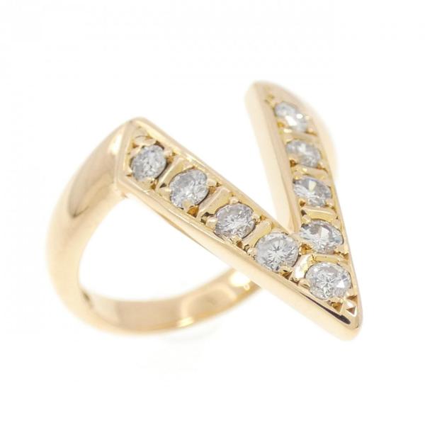 K18PG ダイヤモンド ピンキー リング