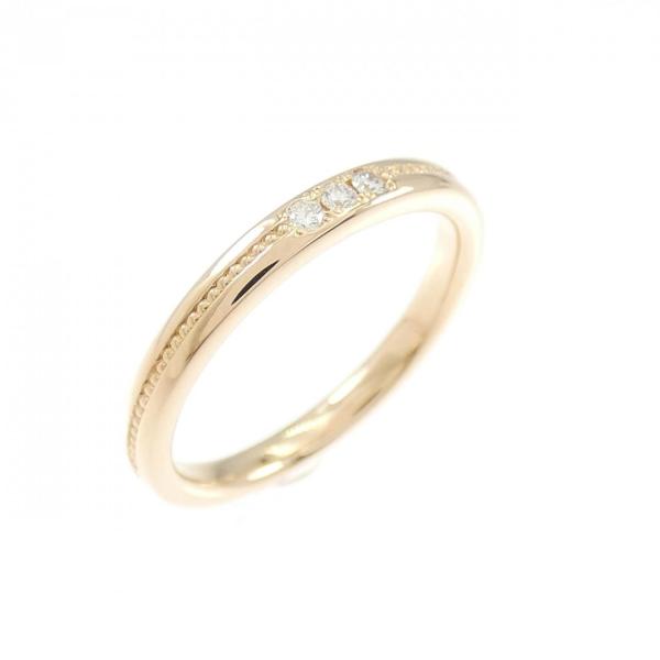 K18PG ダイヤモンド ピンキーリング