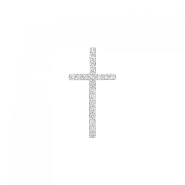 ビジュードエム クロス ダイヤモンド ピアス 0.25CT 片耳