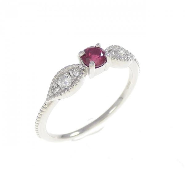PT900 ルビー ピンキーリング 0.20CT