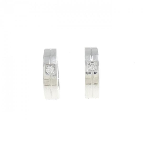 K14WG ダイヤモンド イヤリング 0.06CT