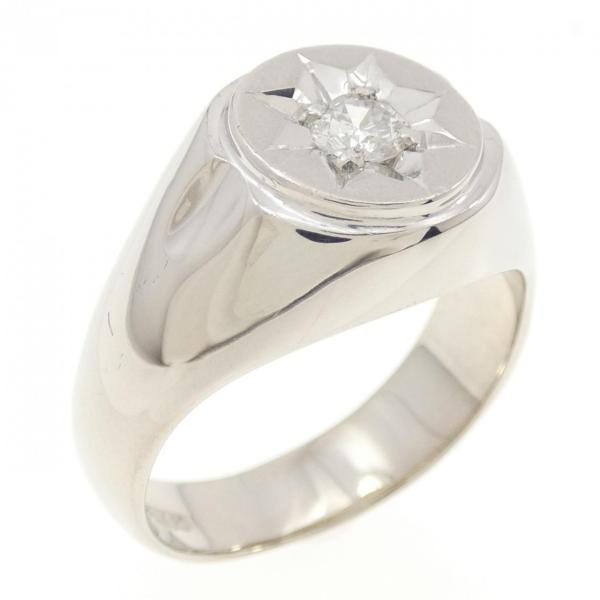 PT900 印台 ダイヤモンド リング 0.20CT