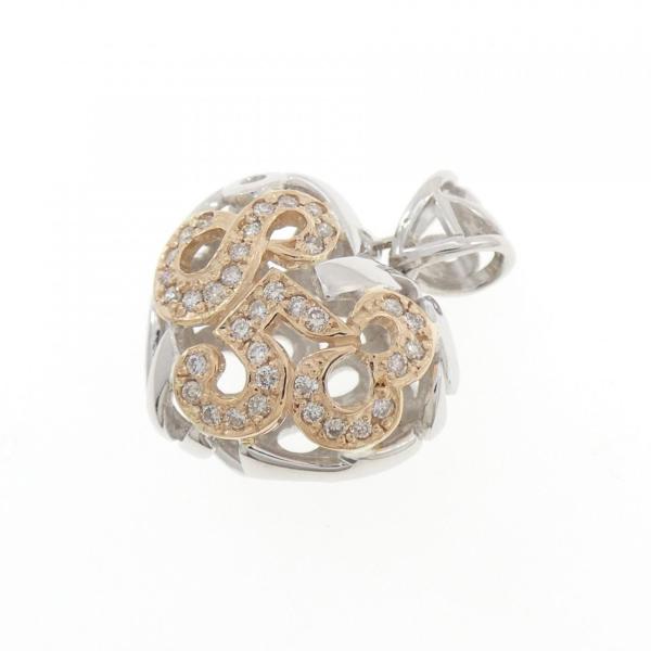 K18WG/K18PG ダイヤモンド ペンダント 0.18CT