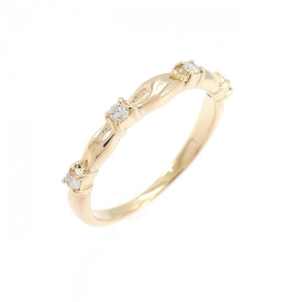 K18PG ダイヤモンド ピンキーリング