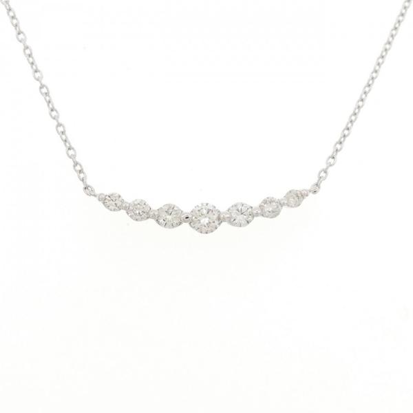 K18WG ダイヤモンド ネックレス 0.36CT