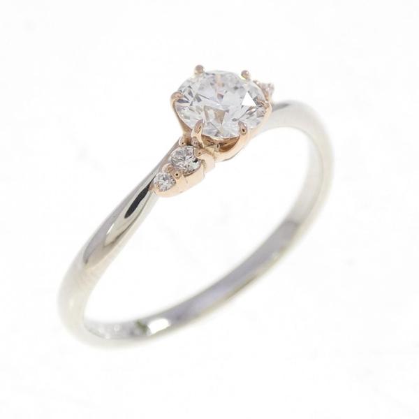 PT950/K18PG ダイヤモンド リング 0.321CT D VVS1 3EXT H＆C