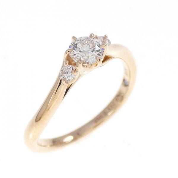 K18PG ダイヤモンド リング 0.215CT F VS1 3EXT H＆C