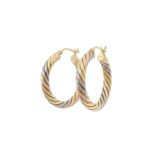 K18スリーカラー フープ ピアス