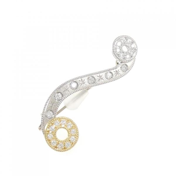 星の砂 ダイヤモンド ブローチ 0.27CT