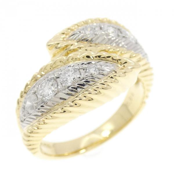 K18YG/PT900 ダイヤモンド リング 0.50CT