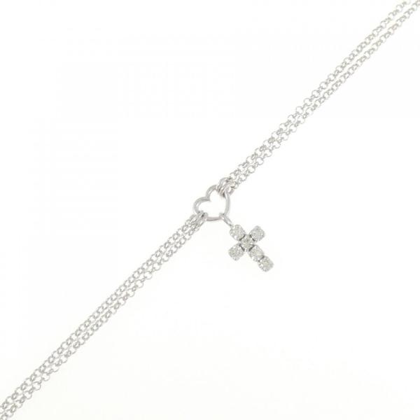 ポンテヴェキオ ハート×クロス ダイヤモンド ブレスレット 0.12CT