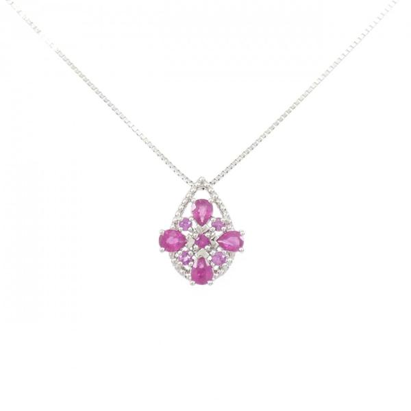 PT ルビー ネックレス 0.50CT