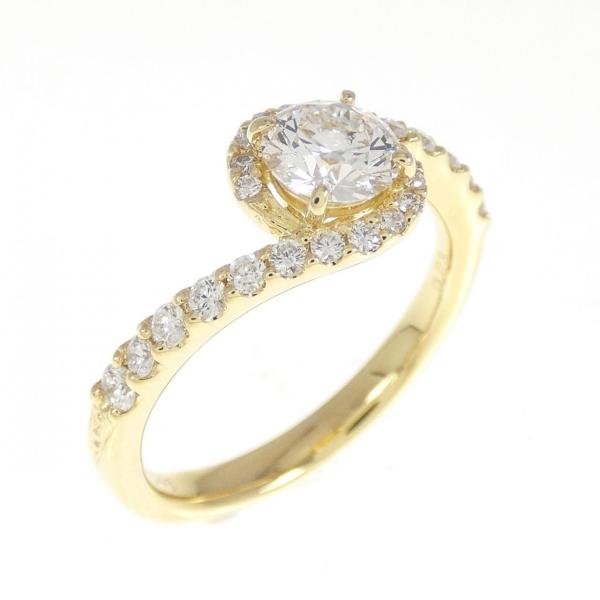 【リメイク】K18YG ダイヤモンド リング 0.543CT F SI2 EXT