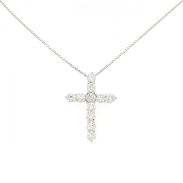 【新品】PT900/PT850 ダイヤモンド ネックレス 1.001CT F VS1-SI1 EXT...