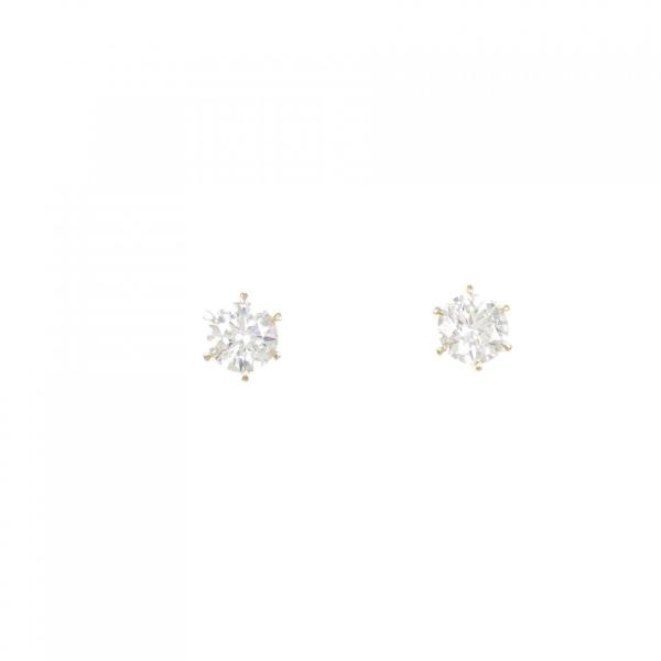 【リメイク】K18YG/ST ダイヤモンド ピアス 0.309CT 0.336CT H SI2 EX...