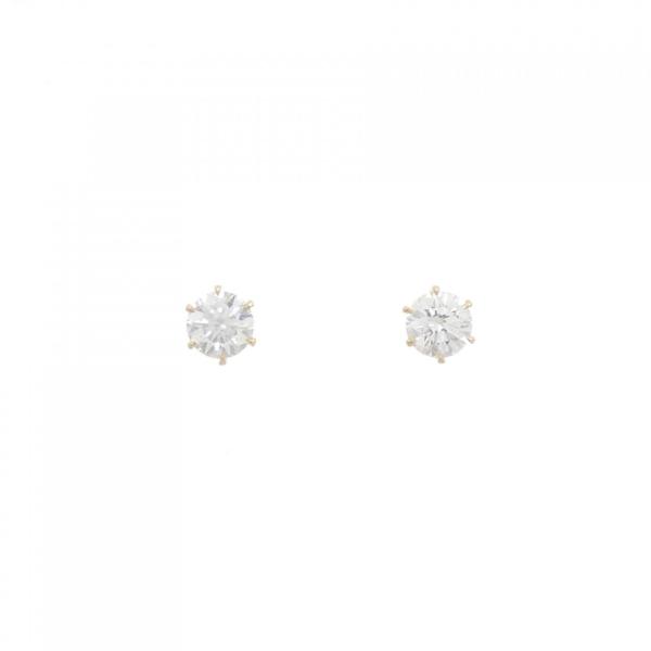 【リメイク】K18YG/ST ダイヤモンド ピアス 0.311CT 0.327CT G SI2 EX...