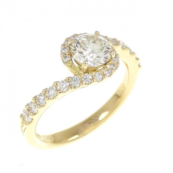 【リメイク】K18YG ダイヤモンド リング 0.553CT M SI1 3EXT H＆C