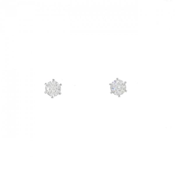【リメイク】PT900/ST ダイヤモンド ピアス 0.214CT 0.222CT E-F VS2 ...