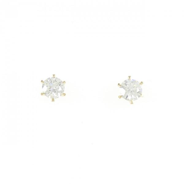 【リメイク】K18YG/ST ダイヤモンド ピアス 0.310CT 0.315CT G SI2 EX...