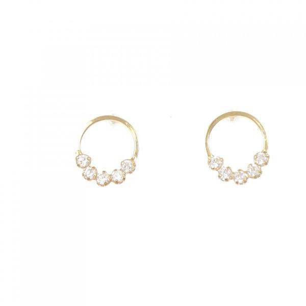 【新品】K18YG キュービック ピアス