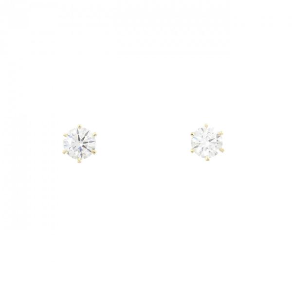 【リメイク】K18YG/ST ダイヤモンド ピアス 0.207CT 0.218CT F VS2 3E...