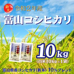 送料無料 米 10kg お米 安い 令和２年産新米 富山コシ10％ 10kg×1