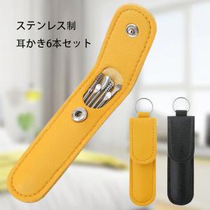 耳かき 6点セット 耳掃除 耳垢取り ステンレス製 みみそうじ 丸洗いOK 耳掻き 耳かき棒 ヘラ型 スプリング スパイラル型 渦巻き型 渦巻き 極細｜komekahada