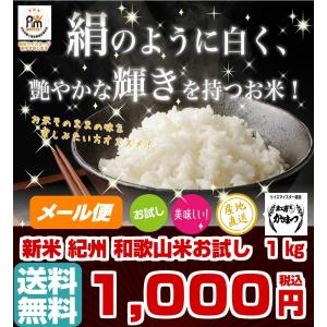 お米 ポイント消化 お得 和歌山米 1kg 令和3年産 お得パック お試し 送料無料 ※メール便のた...