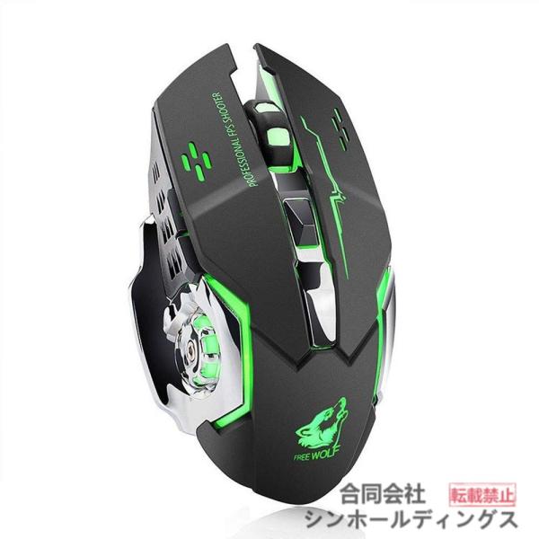 ゲーミング マウス 光学式 2400DPI 高性能 7色 RGB LEDライト 高精度ターゲティング...