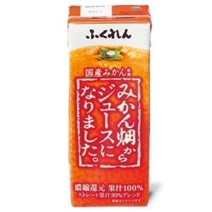 みかんジュース 200ml 24個  みかん畑からジュースになりました。 200ml 111857 ふくれん