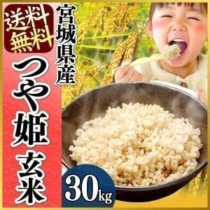 米 30kg つや姫 玄米 30kg お米 送料無料 安い 玄米 宮城県産 一等米 令和5年産｜komenokura