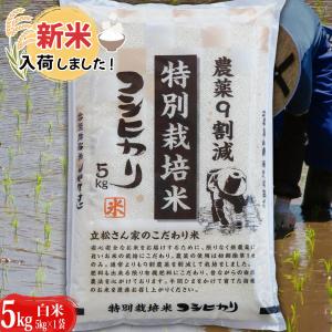 米 令和5年 お米 5kg 送料無料 農薬９割減特別栽培米 コシヒカリ 白米 5kg （5kg×1） 令和5年産 安心 安全 ｜ 米 おこめ お米 5kg 白米 送料無料｜komenouka