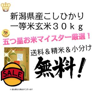 29年産新潟県産コシヒカリ玄米30kg一等米...
