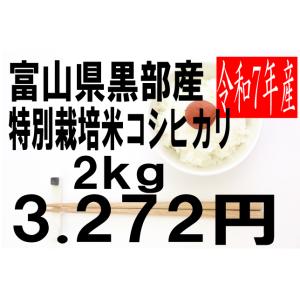 米　令和7年度産　富山県　黒部産　特別栽培米　コシヒカリ 2kg