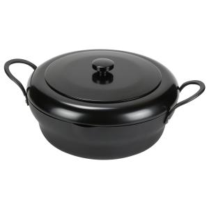 岩鋳（IWACHU） 天ぷら鍋 南部鉄器 平底27cm (天ぷら網付き) 日本製 IH