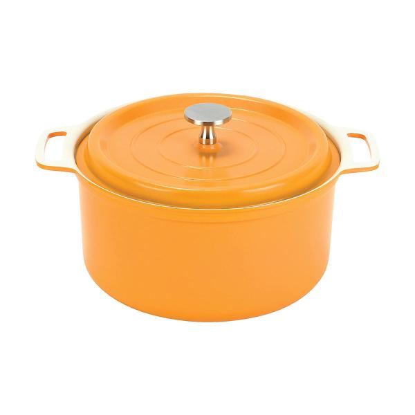 パール金属　無水調理ができるＩＨセラミック両手鍋　２０ｃｍ　イエロー