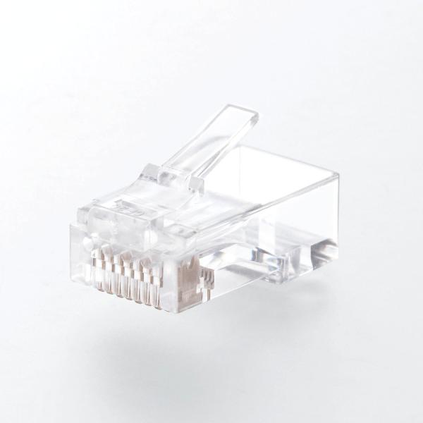 エレコム　ＬＡＮケーブル用コネクタ　ＣＡＴ６Ａ対応　１００個入り　ＬＤ−６ＲＪ４５Ｔ１００ＲＪ４５