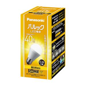 パナソニック　ＬＥＤ電球　パルック　４０形　温白色　ＬＤＡ４ＷＷＧＫ４｜komeri