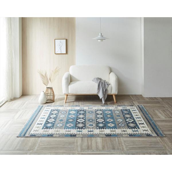 イケヒコ　ウィルトンマット　レティシア　ブルー　８０×１４０ｃｍ 2個セット