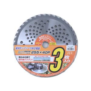 刈払機用草刈チップソー　穴あき軽量　２５５ｍｍ　３枚入り 刈払機用草刈チップソー 穴あき軽量 255mm 3枚入り - 最安値