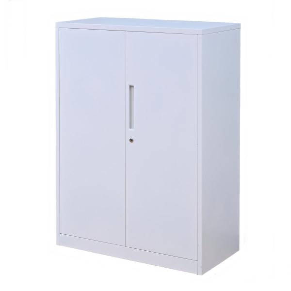 山善　組立式キャビネット　下置き　両開き　ホワイト　幅８０×高さ１１３×奥行４０ｃｍ　ＣＳＣ−ＤＤ３...