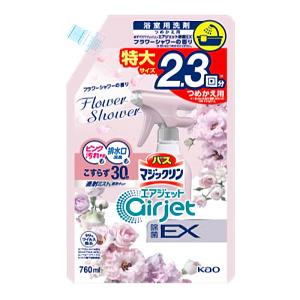 花王　バスマジックリン　エアジェット　除菌ＥＸ　フラワーシャワー　詰替用　７６０ｍＬ 3個セット｜komeri