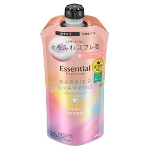 花王　エッセンシャル　プレミアム　うるおいバリアシャンプー　シルキー＆スムース　詰替用　３４０ｍＬ 3個セット｜komeri