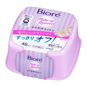 ビオレ　メイク落とし　ふくだけコットン　本体　４８枚入 3個セット｜komeri