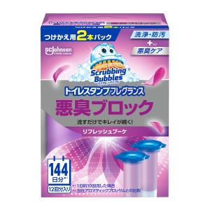 ジョンソン　スクラビングバブル　トイレスタンプ　悪臭ブロック　リフレッシュブーケ　付替用　２個パック｜komeri