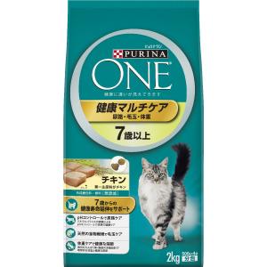 ネスレ　ピュリナワンキャット　健康マルチケア　７歳以上　チキン　２．０ｋｇ｜komeri