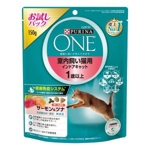 ネスレ　ピュリナワン　キャット　室内飼い猫用　サーモン＆ツナ　１５０ｇ｜komeri