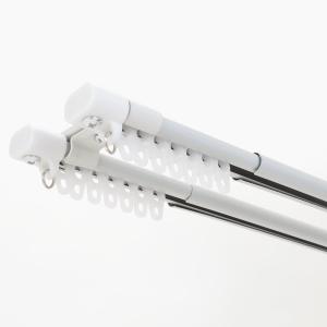 フルネス　伸縮Ｃ型レール　ホワイト　ダブル　１．１〜２ｍ　１０本入り