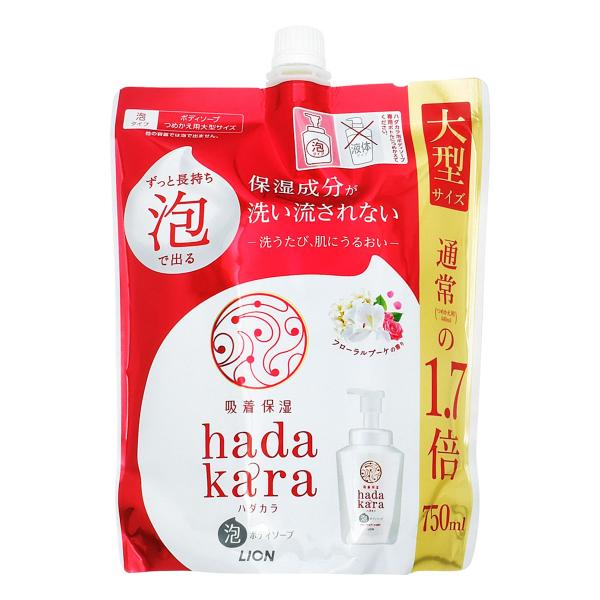 ライオン　ハダカラ（ｈａｄａｋａｒａ）　泡で出てくるボディソープ　フローラルブーケの香り　詰め替え用...