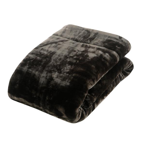 アテーナライフ　暖プラス　３つの効果であったか２枚合わせ毛布　ダークブラウン　シングル　１４０×１９...